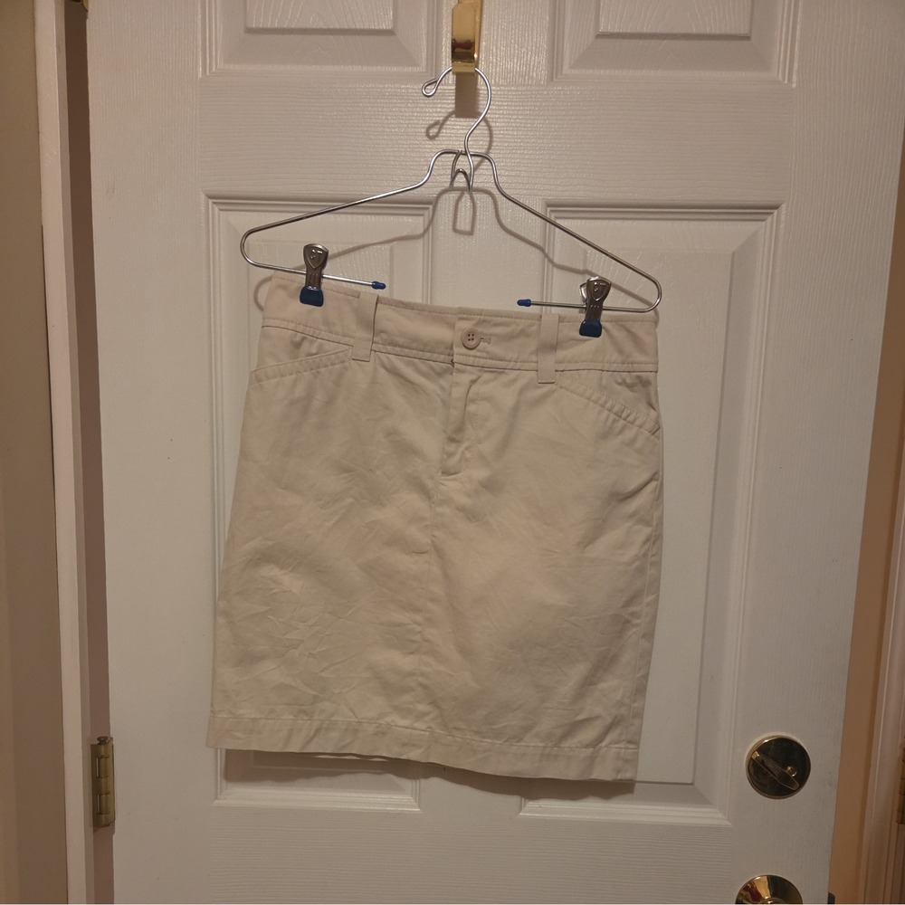 LILLY PULITZER Khaki Tan A Line 100% Cotton Skirt Size 0